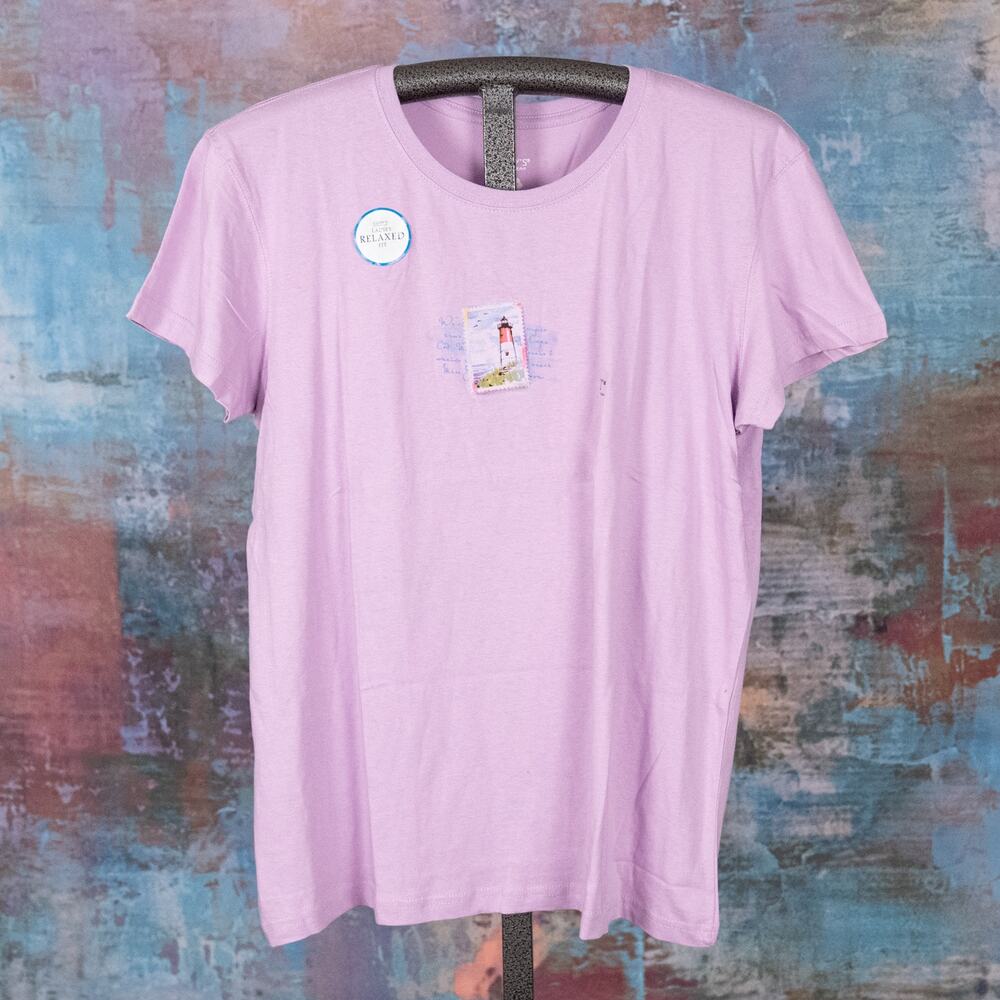 Cuffy's of Cape Cod ResortWear Women's Size XL Tee Shirt 100% Cotton Lighthouse